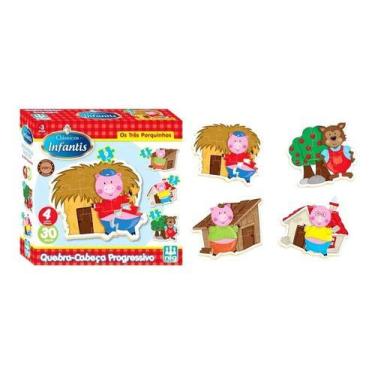 Imagem de Quebra-cabeça Nig Brinquedos Os Três Porquinhos Didático