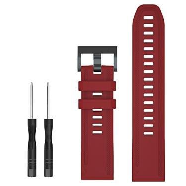 Imagem de SKXMOD Pulseira de relógio para Garmin Fenix 6X 7X Quick-Fit 26mm Pulseiras de silicone para Fenix 6X Pro/Fenix 5X 5X Plus/Fenix 3/HR Pulseira (Cor: D, Tamanho: 26mm)