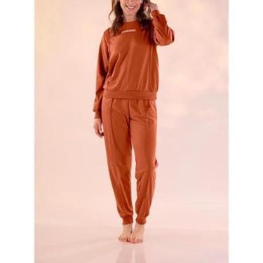 Imagem de Pijama Longo Pzama 040410 Feminino Molentinho Poliester T. P/EG-Feminino