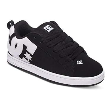 Imagem de DC Court Graffik Tênis de skate masculino, casual, cano baixo, tênis de skate, Preto, 41