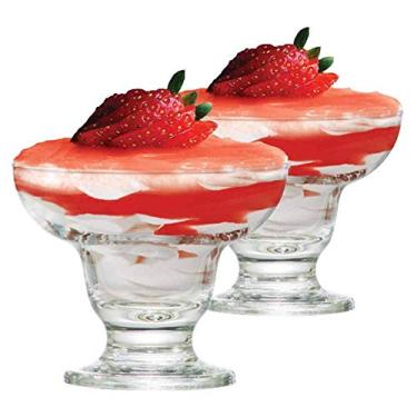 Imagem de Ruvolo,Jogo de Taça Cancun, Kit de Taça de Vidro para Sobremesa 2 pcs, 300ml