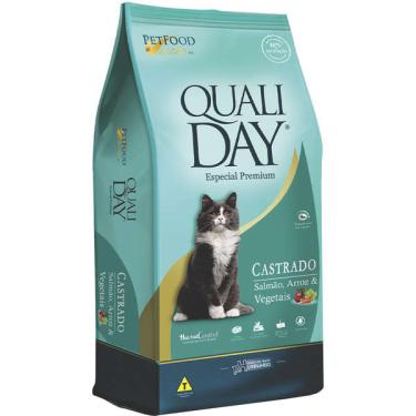 Imagem de Ração Qualiday Especial Premium Cat Castrado Adulto Salmão, Arroz e Vegetais - 10,1 Kg