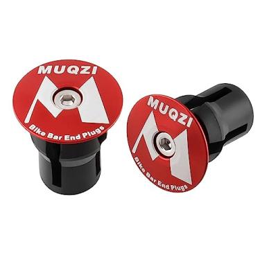 Imagem de Deevoka 2 peças de plugues de guiador de bicicleta, plugues de barra de bicicleta leves tampas de barra de trava de expansão para mountain road bike, Marca M Vermelha