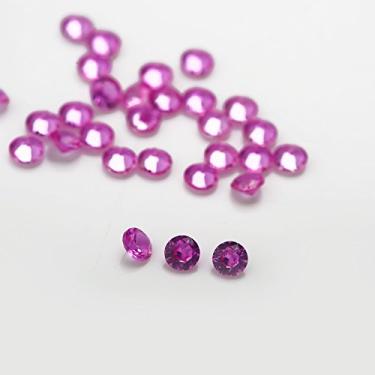 Imagem de JINGANGZUO 500 peças de 2,3 mm em forma redonda nº 3 pedras vermelhas soltas pedras preciosas sintéticas de corindo para anel colar pingentes, brincos, pulseira, fabricação de joias