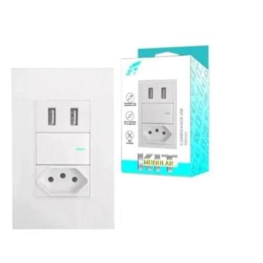 Imagem de Tomada De Parede Com 2 Entrada Usb - JWCOM