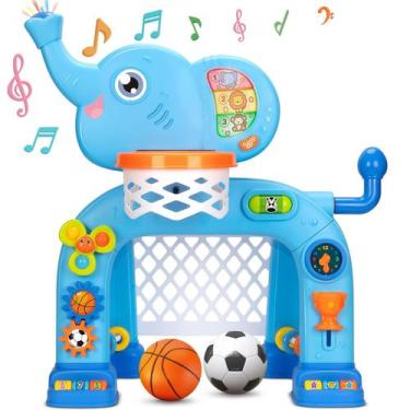 Imagem de Cesta de Basquete e Gol de Futebol KIZZYEA - Brinquedo Musical para Cr