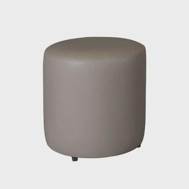 Imagem de Puff Redondo 40cm X 40cm X 40cm Courino sem Rodizios Bege