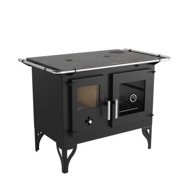 Imagem de Fogão a Lenha Dupla Combustão com Tampo Ferro Médio Metávila