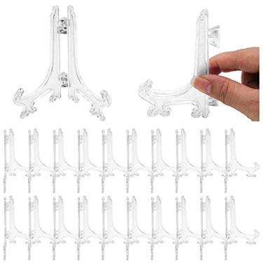 Imagem de Zorfeter 30 Peças De Cavalete Transparente 3" Para Cartões Ou Porta-Fotos, Exibir Fotos, Obras Arte, Pôsteres E Quadros Pequenos