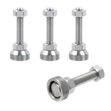 Imagem de Coshar Niveladores de pés ajustáveis M12 Rosca para móveis, pés de nivelamento de aço inoxidável, giratórios, pesados, niveladores de móveis para cadeiras de mesa, armários, sofá, 4 peças M12
