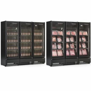Imagem de Cervejeira Vertical 3 Portas 1468L GCBC1450CB All Black Gelopar 220V, 