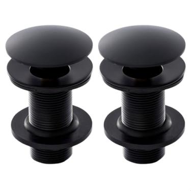 Imagem de SOFTINOX Kit 2 Válvula Sistema Click Inox 7/8 Preto Fosco/Black Matte (3cm) em Metal Para cubas e pias