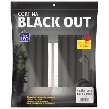 Imagem de Cortina Blackout PVC (1,38 x1,98m) | Plast Leo (Ref.: 920), Cinza