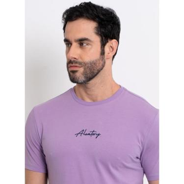 Imagem de Camiseta Lisa Aleatory Assinatura Roxa-Masculino