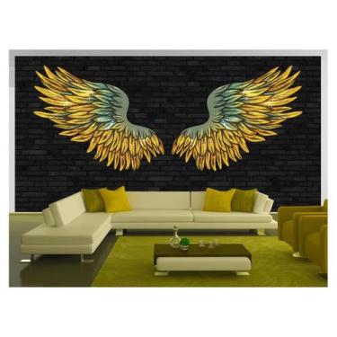 Imagem de Papel De Parede 3D Arte Asas Selfie Insta Cores 3,5M Tra437 - Você Dec