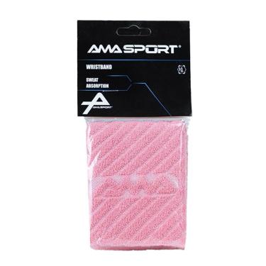 Imagem de Munhequeira Ama Sports Curta Rosa Com 02 Unidades-Unissex