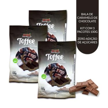 Imagem de Caramelo de chocolate diet toffee pacote 100g hué - kit 3 unidades - H