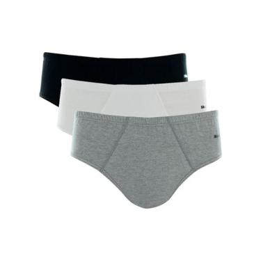 Imagem de Kit/3 Cueca Slip Mash 010.20 Masculina Basica Algodão T. P/GG, P, Cz05