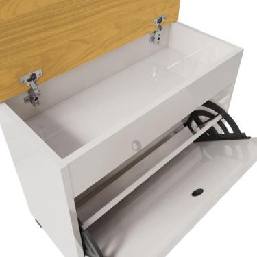 Imagem de Baú Organizador Brinquedos Com Sapateira 1 Porta Basculante Infantil M