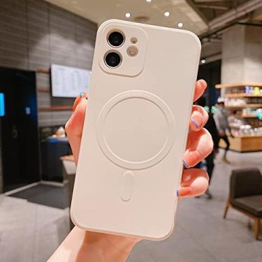 Imagem de Capa magnética de silicone líquido para iPhone 12 Pro Max 11Pro X Xs Xr 7 8 Plus 13 Mini carregador sem fio Magsafing Magnet Capa Traseira, GuDongBai, Para iPhone 12 Pro