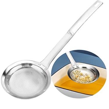Imagem de (Dia 11cm ) - Betan Multi-functional Hot Pot Fat Skimmer Spoon - Stainless Steel Fine Mesh Food Strainer for Skimming Grease and Foam