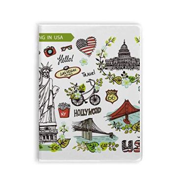 Imagem de Diário de capa macia Spring Liberty White House USA Graffiti para cadernos de goma
