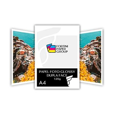 Imagem de Papel Fotográfico Dupla Face 120g A4 Glossy Branco Brilhante Resistente à Água / 500 Folhas