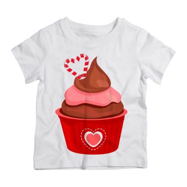 Imagem de Camiseta Infantil Branco cupcake natal chocolate