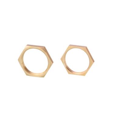 Imagem de 1/5 /10 peças encaixe de tubulação de porcas sextavadas de latão 1/8 1/4 3/8 1/2 3/4 1 polegada rosca fêmea bsp tampa de haste hexagonal porca de cobre, porca de flange 1 polegada, 1 peça