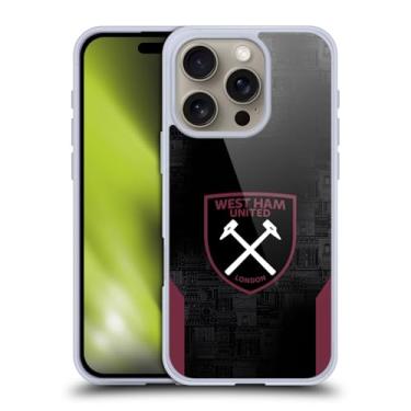 Imagem de Head Case Designs Capa de gel macio oficialmente licenciada pelo West Ham United FC Away 2024/25 Crest Kit compatível com Apple iPhone 16 Pro