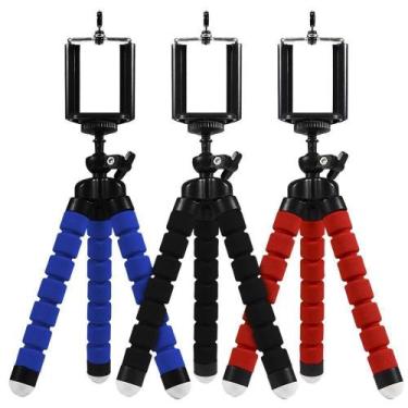 Imagem de Mini Tripé Flexível Suporte Mesa Celular Regulável - Acima