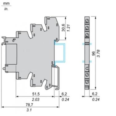 Imagem de Relé Interface conjunto c/ parafuso RSL1PVFU 110vcc/vca 6mm Schneider 
