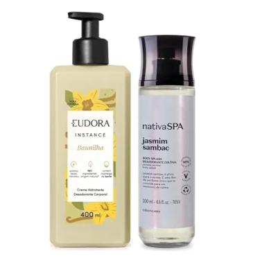 Imagem de Combo Creme Hidratante Corporal Instance Baunilha 400ml + Body Splash Jasmim Sambac 200ml