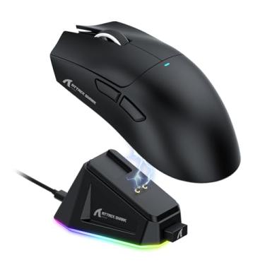 Imagem de ATTACK SHARK Mouse para jogos X11 Ultra-leve modo triplo PAW3311 Sensor óptico 22K DPI 5 botões programáveis para PC/Mac Preto