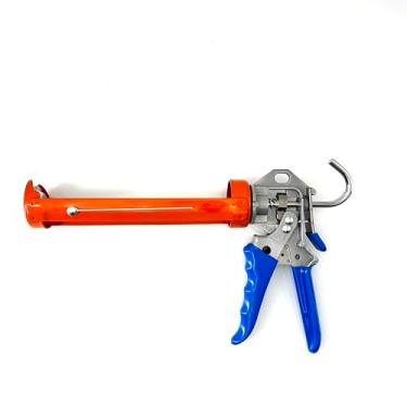 Imagem de Zeluga Pistola de calafetagem de cartucho resistente antigotejamento 25-519, pistola de mástique de silicone selante com aderência confortável, alça de liga de alumínio, cortador de bico, proporção de