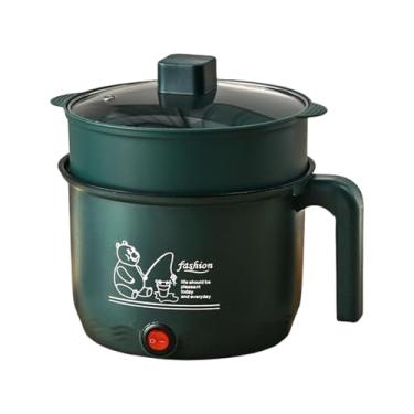 Imagem de KiBcsLic Pequena panela elétrica de arroz faz sopa, macarrão instantâneo, panela para bolinhos, macarrão instantâneo frito, fácil de usar, com Vaporizador Pp