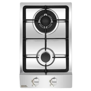 Imagem de Cooktop Dominó a Gás 2 Bocas Eos Chama Tripla Inox Ecg02 Bivolt