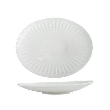 Imagem de Prato de peixe em relevo requintado de cerâmica criativa para uso doméstico francês - CD-ROM de 35.6 cm