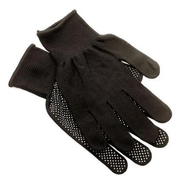 Imagem de Kit 12 Pares Luvas Antiderrapante Elástica Pigmentada Preta - YUGE, Pr