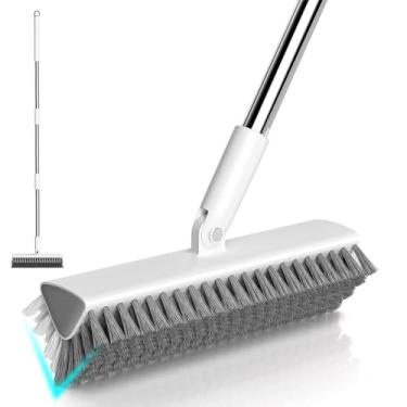 Imagem de Escova de limpeza de piso de 139,7 cm com cerdas rígidas, vassoura de concreto de garagem resistente para limpeza interna ao ar livre