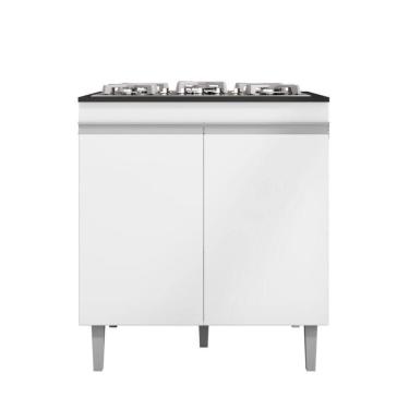 Imagem de Balcão Armário De Cozinha Multiuso Para Cooktop Com Tampo 4 Ou 5 Bocas Andréia Branco- Mabe Magazine