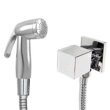 Imagem de Ducha Higiênica Acabamento Quadrado Metal Cromada Volta - Alpha Hidrom