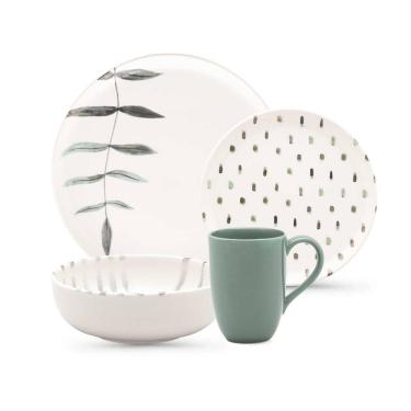 Imagem de Jogo de Pratos Oxford Flat Samambaia - 16 peças