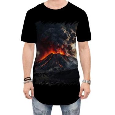 Imagem de Camiseta Longline Vulcão em Erupção Destruição 4 - Kasubeck Store®, M