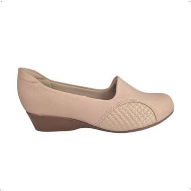 Imagem de Sapato Ortopédico Feminino Modare Anabela Joanetes 7014.229, 37, Bege
