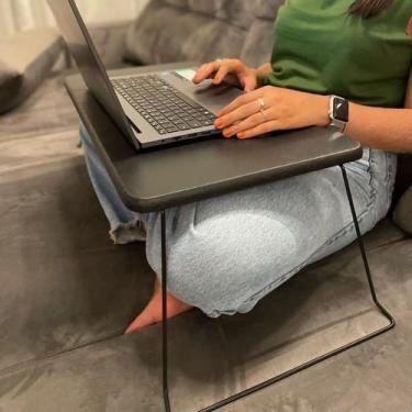 Imagem de Suporte Multiuso Para Notebook Dobrável Com Pés de Ferro - LH Móveis, 