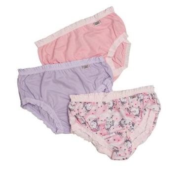 Imagem de Kit Com 3 Calcinhas Menina Minha Primeira Calcinha Infantil DelRio, 13