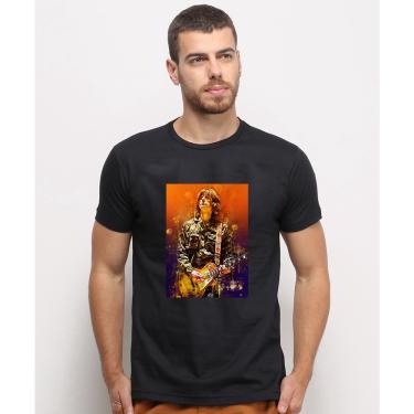Imagem de Camiseta masculina Preta algodao John Squire Stone Roses Guitarrista