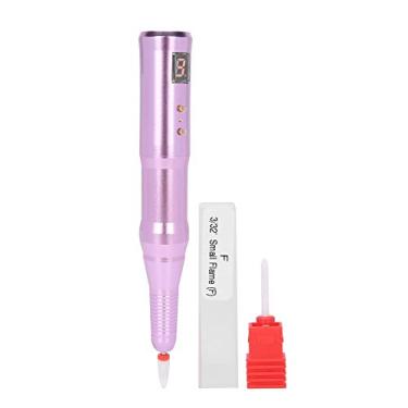 Imagem de Furadeira elétrica para unhas, ferramenta prática de unhas de acrílico recarregável USB profissional 3 engrenagens ajustáveis para salão de unhas para casa (rosa)