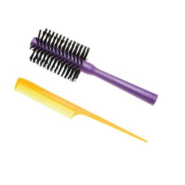 Imagem de Escova De Cabelo Redonda Com Pente